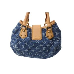 Louis Vuitton Handbag Pleaty Monogram Blue Denim